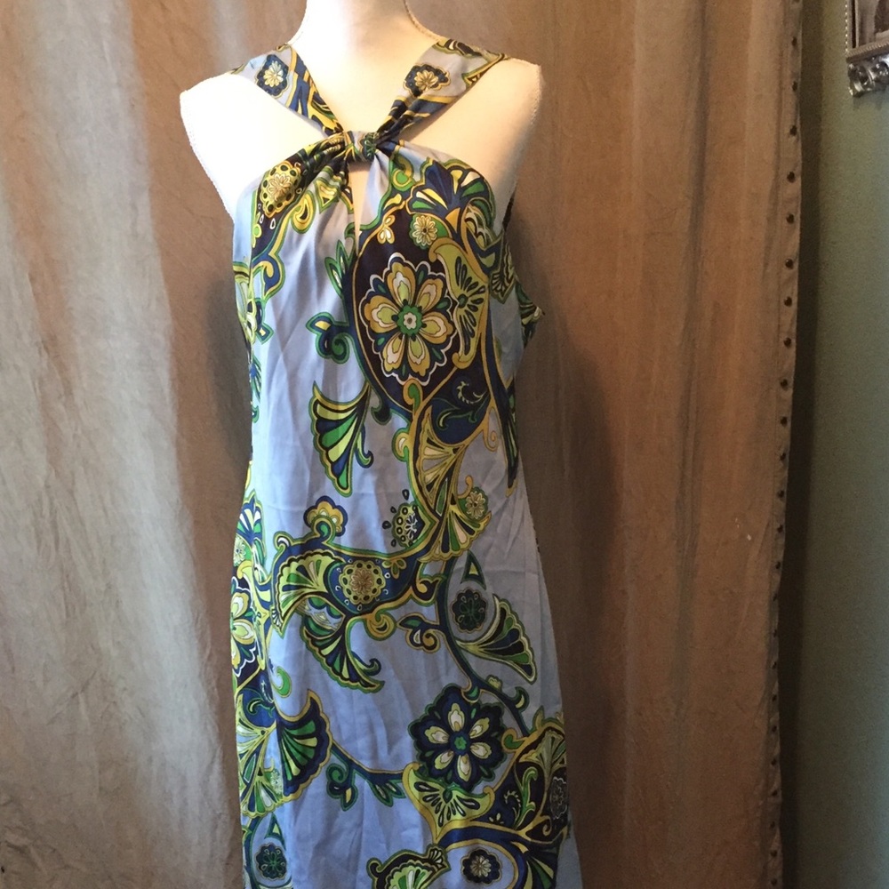 Banana Republic Silk Halter Dress Size 14